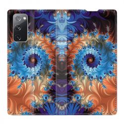 Housse Cuir Portefeuille Pour Samsung Galaxy S20 FE / S20FE Psychedelic Spirale