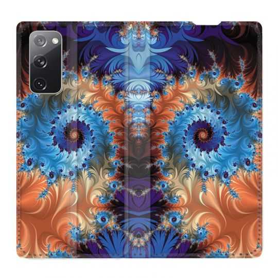 Housse Cuir Portefeuille Pour Samsung Galaxy S20 FE / S20FE Psychedelic Spirale