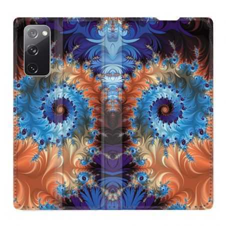 Housse Cuir Portefeuille Pour Samsung Galaxy S20 FE / S20FE Psychedelic Spirale
