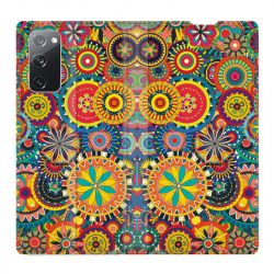 Housse Cuir Portefeuille Pour Samsung Galaxy S20 FE / S20FE Psychedelic Roue