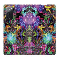 Housse Cuir Portefeuille Pour Samsung Galaxy S20 FE / S20FE Psychedelic Colore