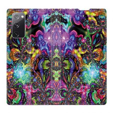 Housse Cuir Portefeuille Pour Samsung Galaxy S20 FE / S20FE Psychedelic Colore