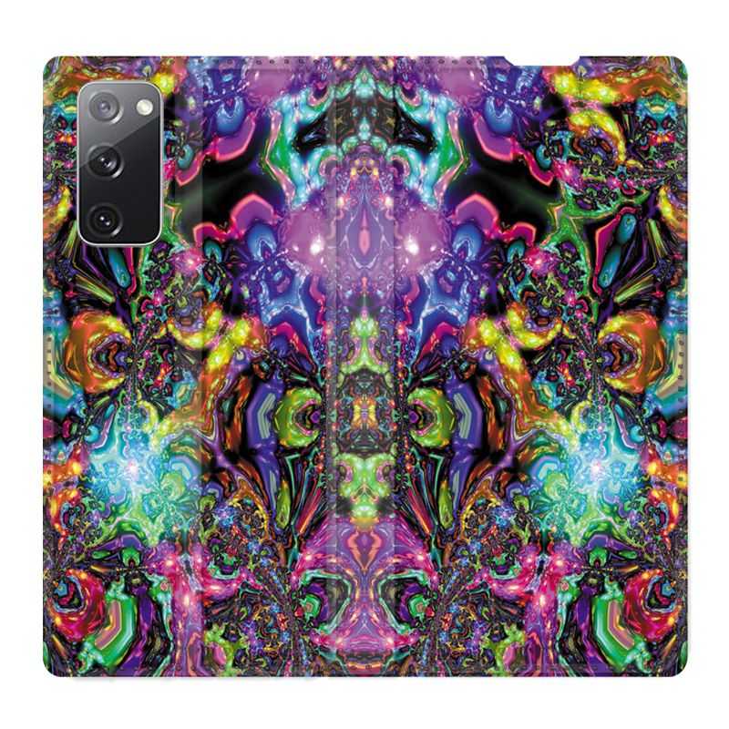 Housse Cuir Portefeuille Pour Samsung Galaxy S20 FE / S20FE Psychedelic Colore