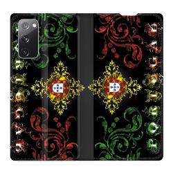 Housse Cuir Portefeuille Pour Samsung Galaxy S20 FE / S20FE Portugal Arabesque
