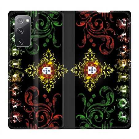 Housse Cuir Portefeuille Pour Samsung Galaxy S20 FE / S20FE Portugal Arabesque
