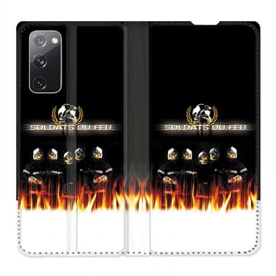 Housse Cuir Portefeuille Pour Samsung Galaxy S20 FE / S20FE Pompier Soldat