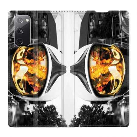 Housse Cuir Portefeuille Pour Samsung Galaxy S20 FE / S20FE Pompier Casque Feu