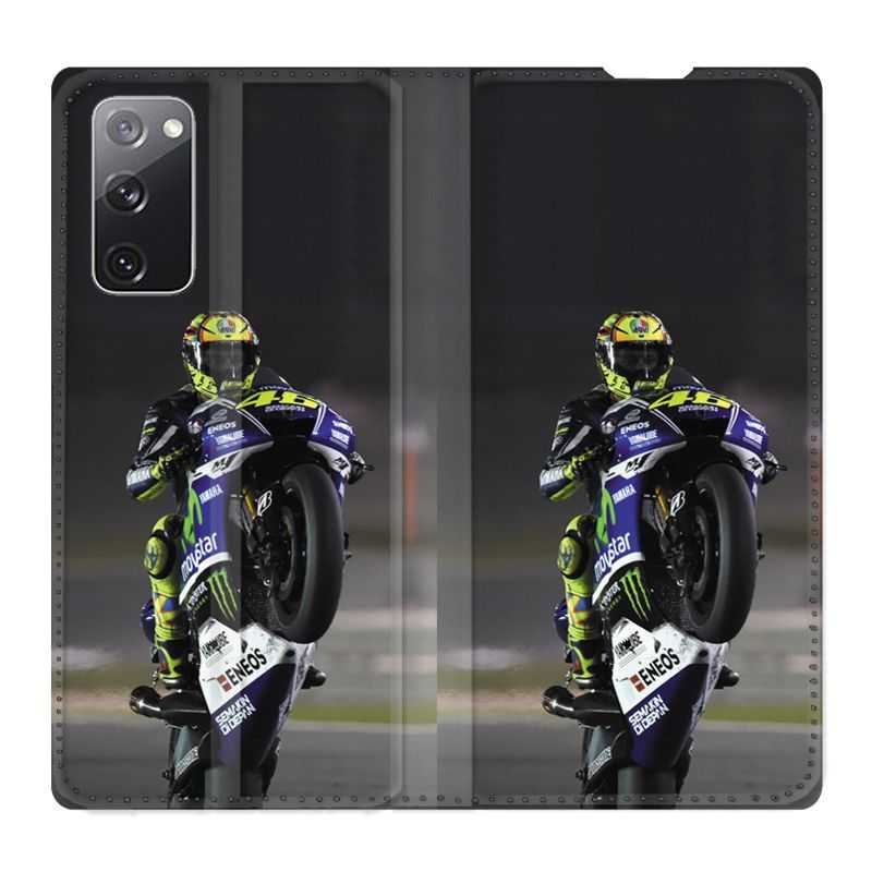 Housse Cuir Portefeuille Pour Samsung Galaxy S20 FE / S20FE Moto Wheeling