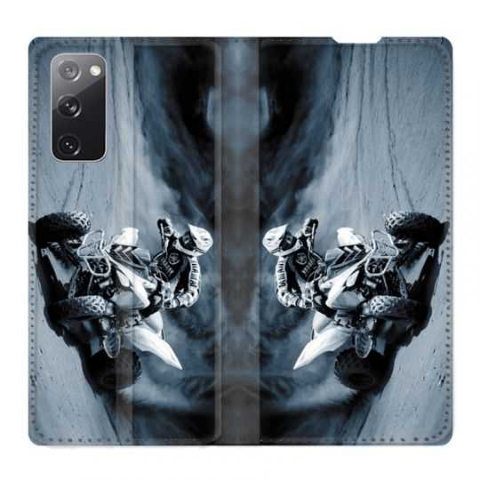 Housse Cuir Portefeuille Pour Samsung Galaxy S20 FE / S20FE Moto Quad