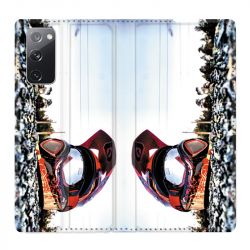 Housse Cuir Portefeuille Pour Samsung Galaxy S20 FE / S20FE Moto Casque Cross