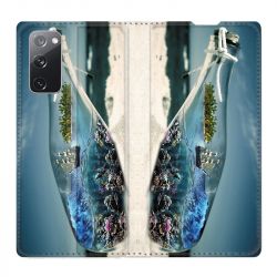 Housse Cuir Portefeuille Pour Samsung Galaxy S20 FE / S20FE Mer Bouteille