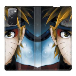 Housse Cuir Portefeuille Pour Samsung Galaxy S20 FE / S20FE Manga Naruto Blanc