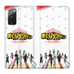 Housse Cuir Portefeuille Pour Samsung Galaxy S20 FE / S20FE Manga My Hero Academia Blanc