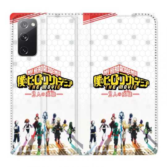 Housse Cuir Portefeuille Pour Samsung Galaxy S20 FE / S20FE Manga My Hero Academia Blanc