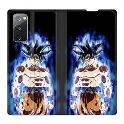 Housse Cuir Portefeuille Pour Samsung Galaxy S20 FE / S20FE Manga Dragon Ball Sangoku Noir