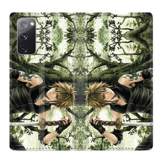 Housse Cuir Portefeuille Pour Samsung Galaxy S20 FE / S20FE Manga Bois