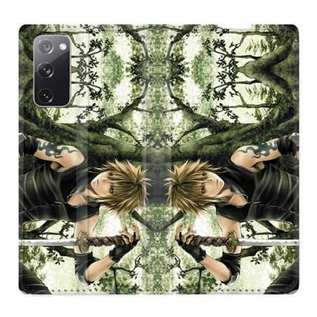 Housse Cuir Portefeuille Pour Samsung Galaxy S20 FE / S20FE Manga Bois