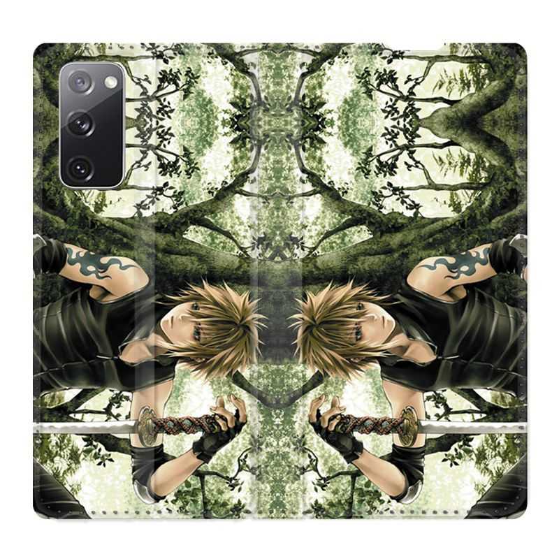 Housse Cuir Portefeuille Pour Samsung Galaxy S20 FE / S20FE Manga Bois