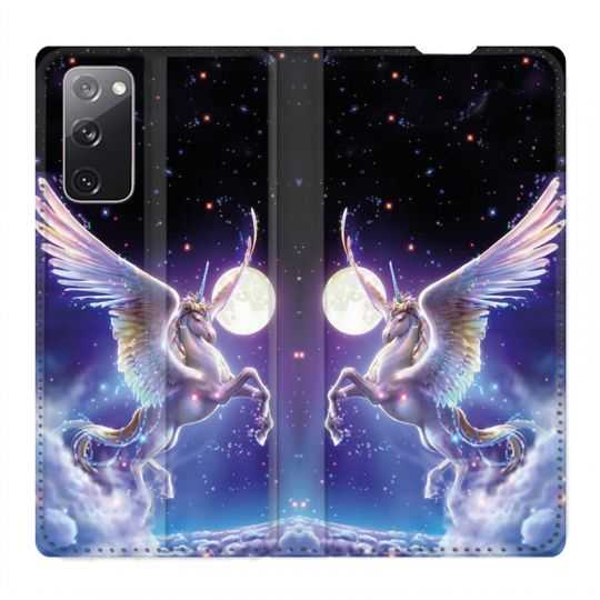 Housse Cuir Portefeuille Pour Samsung Galaxy S20 FE / S20FE Licorne Céleste