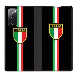 Housse Cuir Portefeuille Pour Samsung Galaxy S20 FE / S20FE Italie 3 Noir