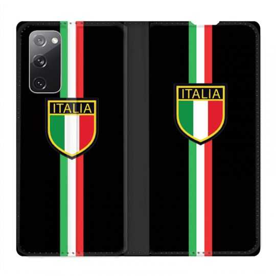 Housse Cuir Portefeuille Pour Samsung Galaxy S20 FE / S20FE Italie 3 Noir