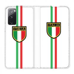 Housse Cuir Portefeuille Pour Samsung Galaxy S20 FE / S20FE Italie 3 Blanc