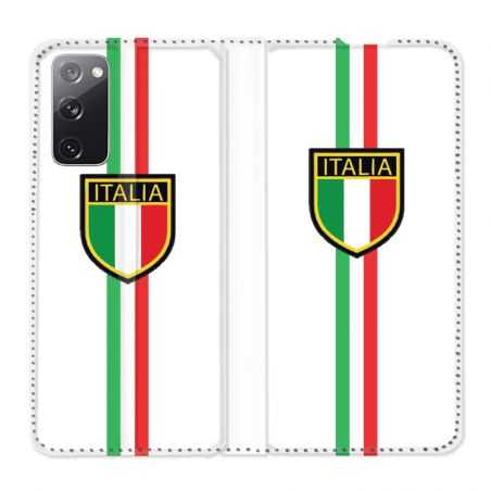 Housse Cuir Portefeuille Pour Samsung Galaxy S20 FE / S20FE Italie 3 Blanc