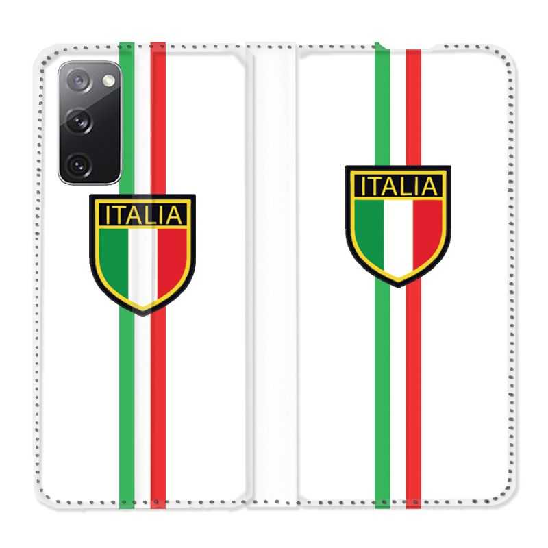 Housse Cuir Portefeuille Pour Samsung Galaxy S20 FE / S20FE Italie 3 Blanc
