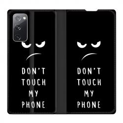 Housse Cuir Portefeuille Pour Samsung Galaxy S20 FE / S20FE Humour Don't Touch