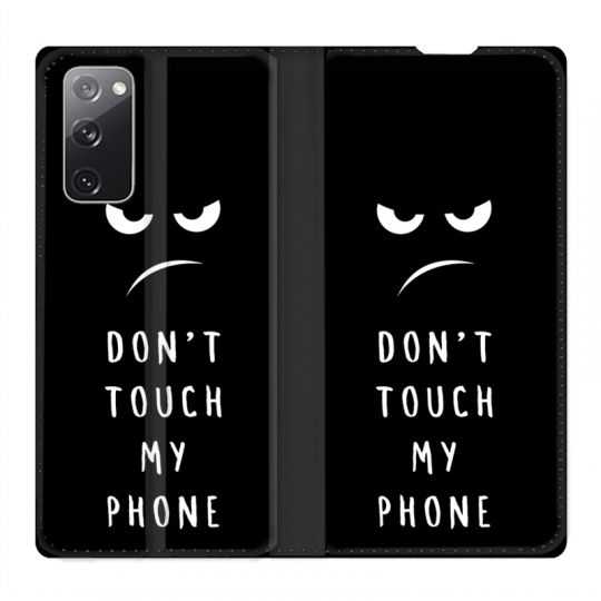 Housse Cuir Portefeuille Pour Samsung Galaxy S20 FE / S20FE Humour Don't Touch