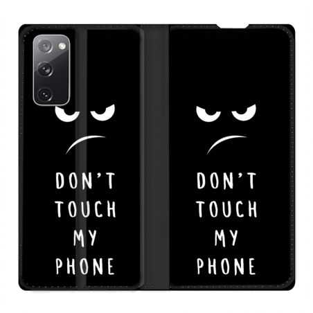 Housse Cuir Portefeuille Pour Samsung Galaxy S20 FE / S20FE Humour Don't Touch