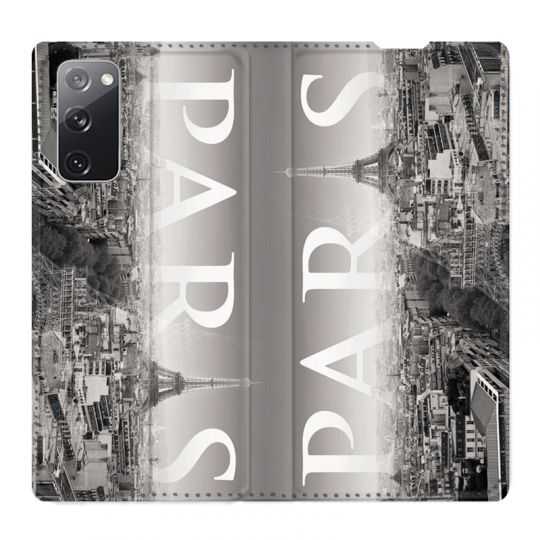 Housse Cuir Portefeuille Pour Samsung Galaxy S20 FE / S20FE France Paris Vintage