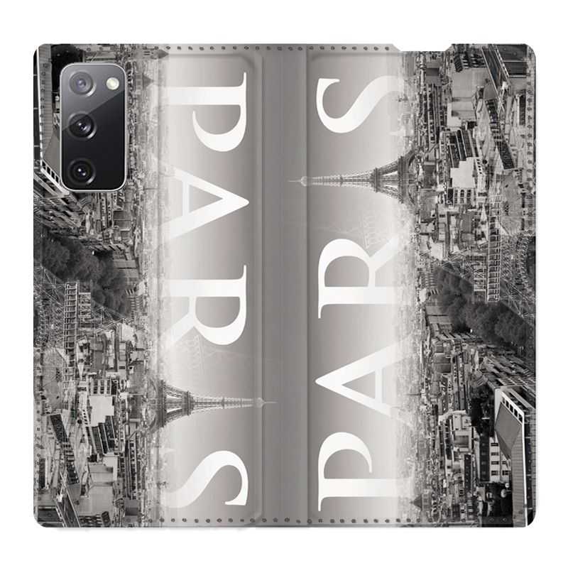 Housse Cuir Portefeuille Pour Samsung Galaxy S20 FE / S20FE France Paris Vintage