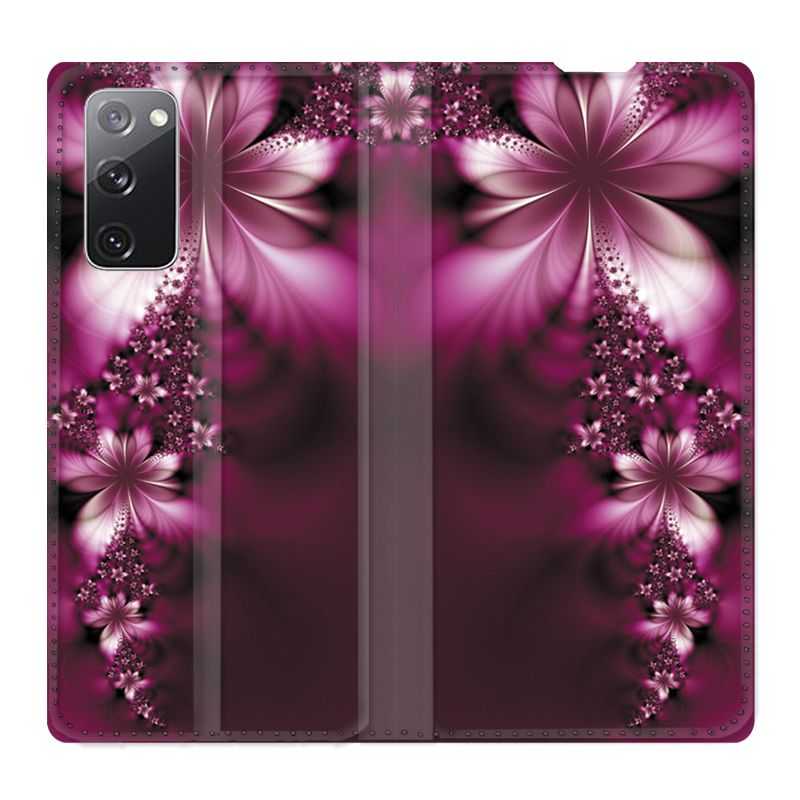 Housse Cuir Portefeuille Pour Samsung Galaxy S20 FE / S20FE Fleur Violette Montante