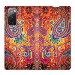 Housse Cuir Portefeuille Pour Samsung Galaxy S20 FE / S20FE Fleur Psychedelic