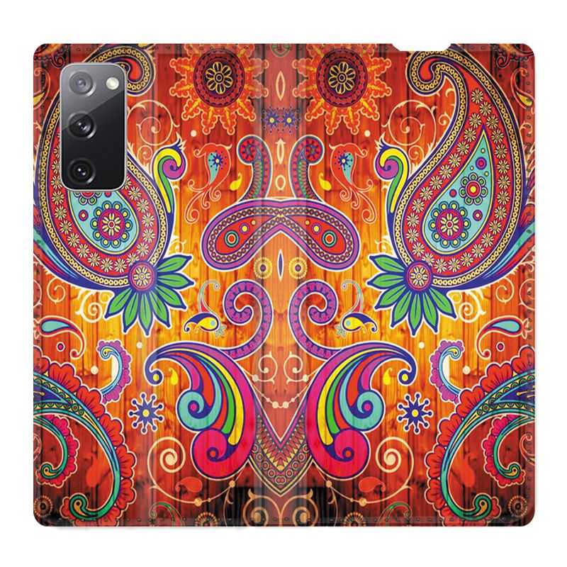 Housse Cuir Portefeuille Pour Samsung Galaxy S20 FE / S20FE Fleur Psychedelic