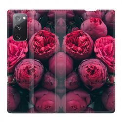 Housse Cuir Portefeuille Pour Samsung Galaxy S20 FE / S20FE Fleur Pivoine