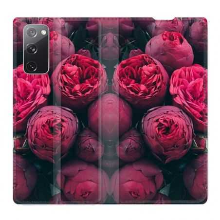 Housse Cuir Portefeuille Pour Samsung Galaxy S20 FE / S20FE Fleur Pivoine
