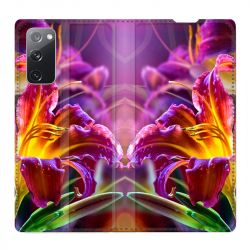 Housse Cuir Portefeuille Pour Samsung Galaxy S20 FE / S20FE Fleur Lys Color