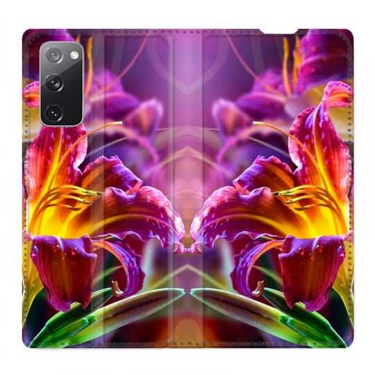 Housse Cuir Portefeuille Pour Samsung Galaxy S20 FE / S20FE Fleur Lys Color