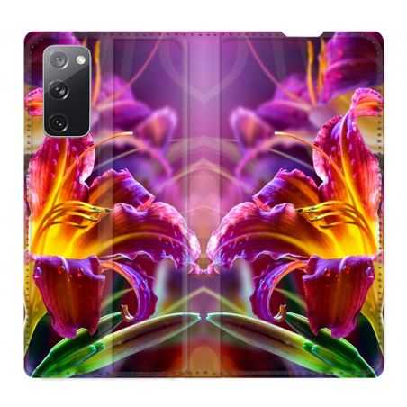 Housse Cuir Portefeuille Pour Samsung Galaxy S20 FE / S20FE Fleur Lys Color