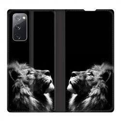 Housse Cuir Portefeuille Pour Samsung Galaxy S20 FE / S20FE Roi Lion
