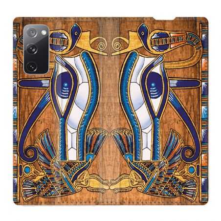 Housse Cuir Portefeuille Pour Samsung Galaxy S20 FE / S20FE Egypte Papyrus