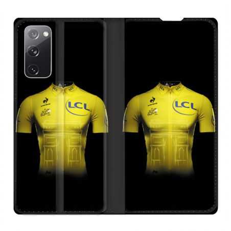 Housse Cuir Portefeuille Pour Samsung Galaxy S20 FE / S20FE Cyclisme Maillot Jaune