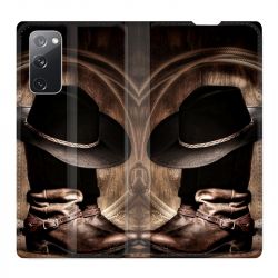 Housse Cuir Portefeuille Pour Samsung Galaxy S20 FE / S20FE Cow Boy Chapeau