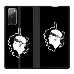 Housse Cuir Portefeuille Pour Samsung Galaxy S20 FE / S20FE Corse Noir