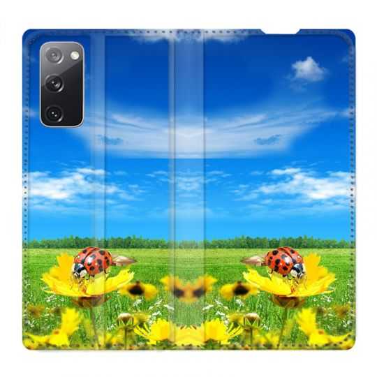 Housse Cuir Portefeuille Pour Samsung Galaxy S20 FE / S20FE Coccinelle