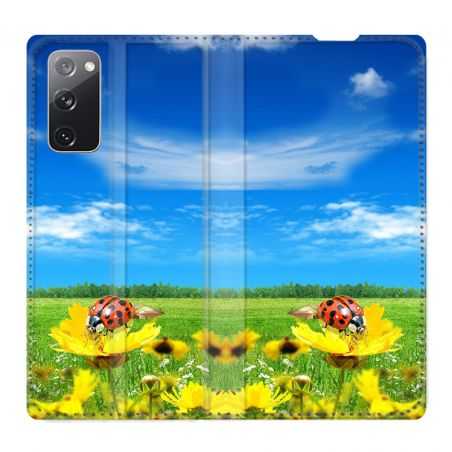 Housse Cuir Portefeuille Pour Samsung Galaxy S20 FE / S20FE Coccinelle