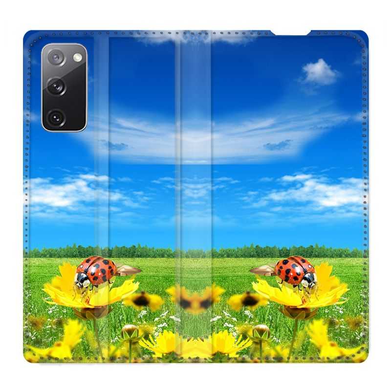 Housse Cuir Portefeuille Pour Samsung Galaxy S20 FE / S20FE Coccinelle