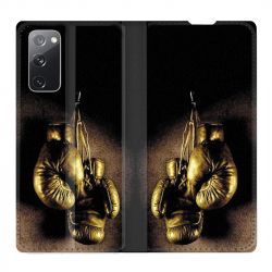 Housse Cuir Portefeuille Pour Samsung Galaxy S20 FE / S20FE Boxe Gant Vintage